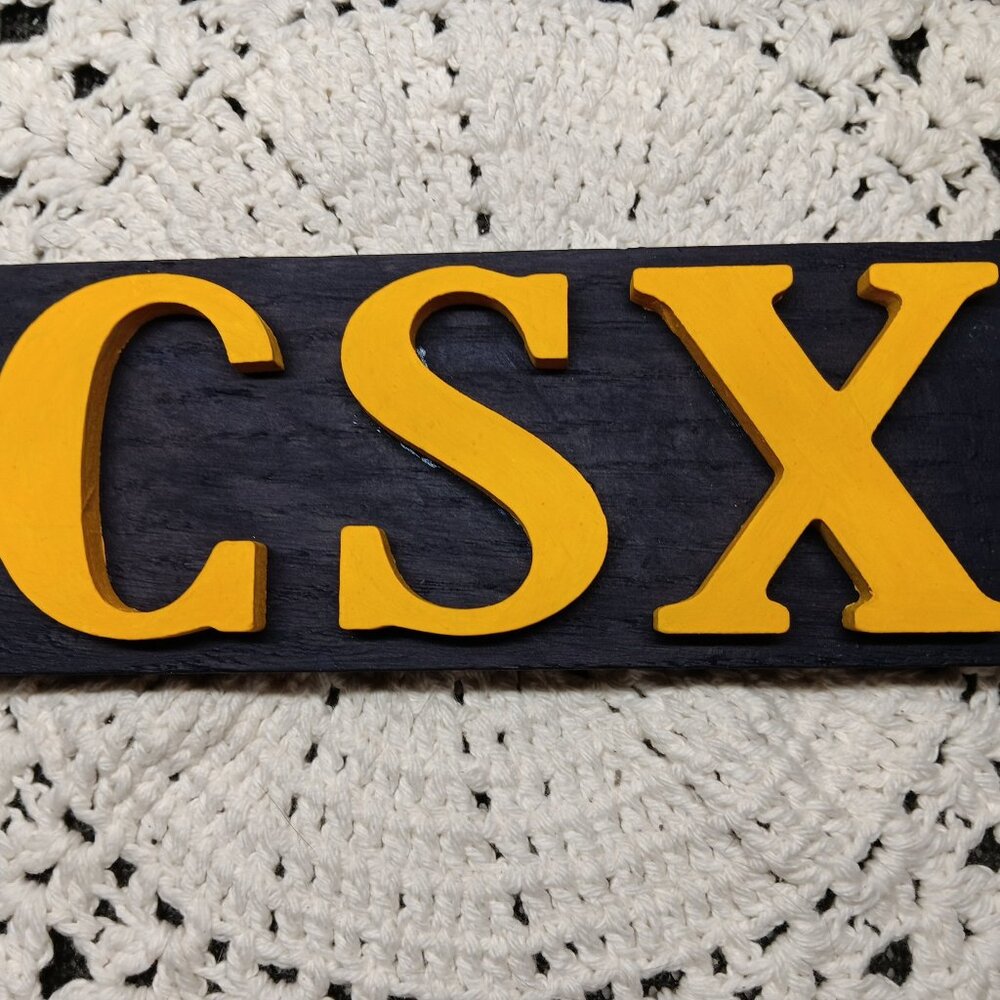 CSX Wooden Train Sign
